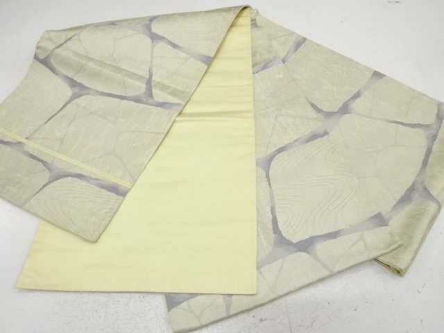  石畳に氷割れ模様織り出し　袋帯